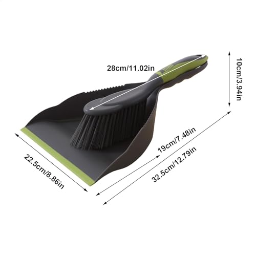 Staubbesen und Pfannen-Set, Reinigungsset für den Heimschreibtisch, tragbare Reinigungsbürste und Kehrschaufel-Set mit ergonomischem Griff für den Schreibtisch – Bild 6