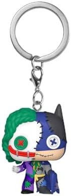 BoxLunch Funko Pocket Pop! DC Comics Batman & The Joker Patchwork Vinyl Keychain Exclusive