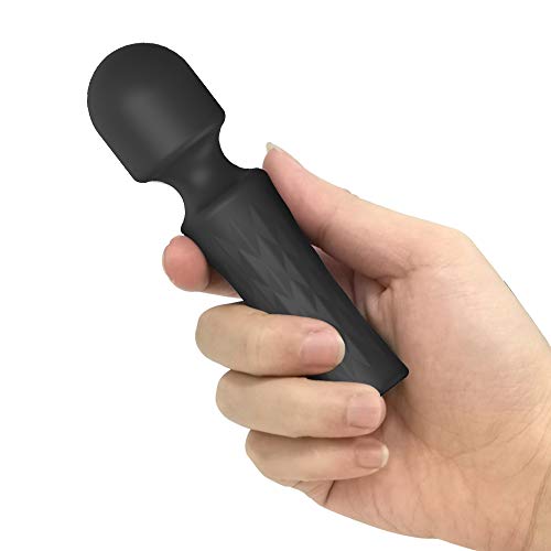 Mini Wand Massager, Handheld Electric Personal Powerful Cordless USB Rechargeable Waterproof Massager with 10 Vibration Modes for Neck Shoulder Back Body Massage, Sports Recovery & Muscle Aches