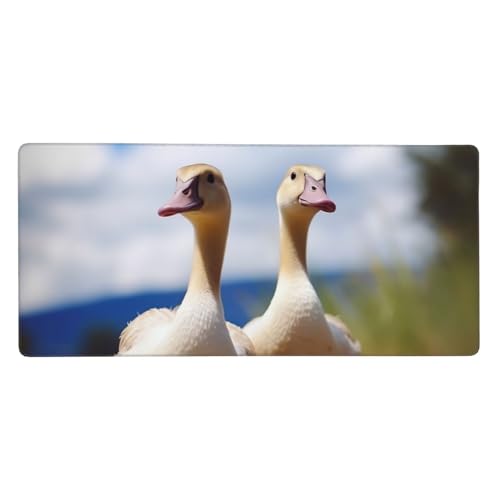 Tapis de souris XXL 90x40 cm antidérapant avec bords cousus