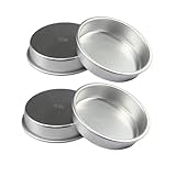 XIGUI 4 Inch Mini Cake Pan Set, 4 PCS Round Cake Pans Round Baking, Healthy & Sturdy, Easy Clean & D