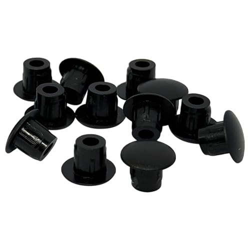 Image of (Pack of 20) Jet Black Plastic Hole Plugs 0.31 inch x 0.20 inch (8 x 5 mm), Drill Hole Cover Caps, Furniture Hole Plug, Screw Hole Plugs