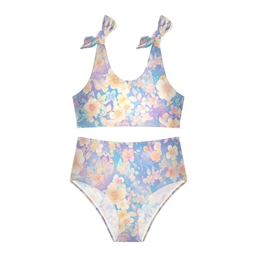 KLL Bohemian Girls 2 Piece Bikini Sets Scoop Neck Swimsuits Swimming Suits Cute Shoulder Strap3