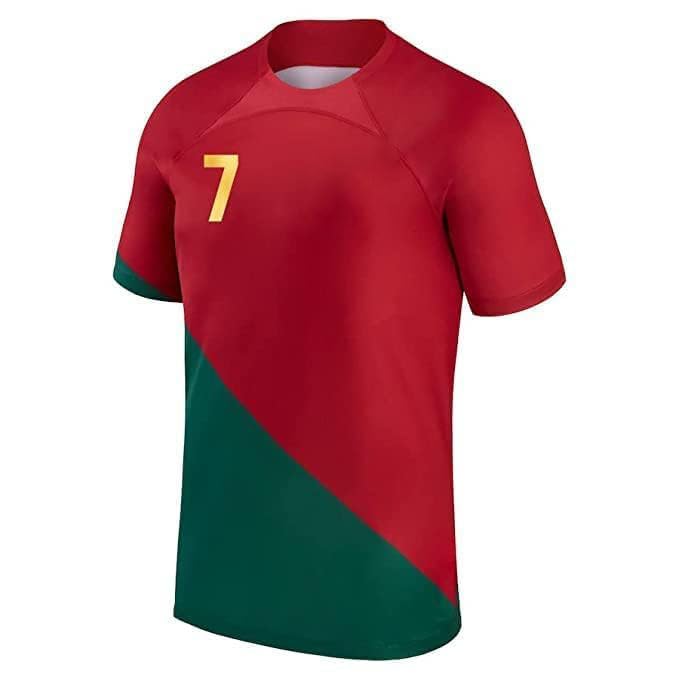 Image of Ronaldo 7 Portug Football Jersey for Boys (Men,Kids,Boys)