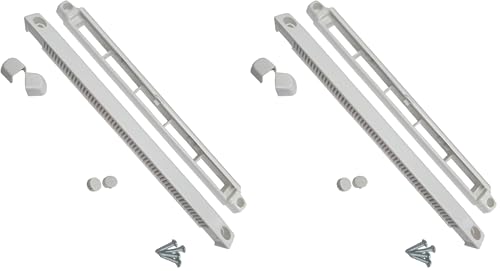 Merriway BH03173 Windows and Door Fully Adjustable Trickle Vent, 260mm (10.4 inch) - White (Pack of 2)