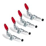 POWERTEC 4PK Mini Toggle Clamp, 100lbs Holding Capacity, 301A Quick Release Push Pull Clamp for Woodworking Jigs and Fixtures, Pocket Hole Jigs, Welding, Crosscut Sled, CNC (20323-P2V)