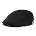 VOBOOM Men's Cotton Flat Ivy Gatsby Newsboy Driving Hat Cap (Black)