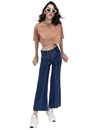 Image of Forever 21 Women Solid Oversized Crop Top