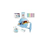 子供用描画ロボット、ロボット描画機、自動塗装ロボット 教育用落書きボット ドローボット トイ、100枚のワードカードと描画ペン付き 男の子 女の子 授業 ホームゲーム用 (ブルー) image