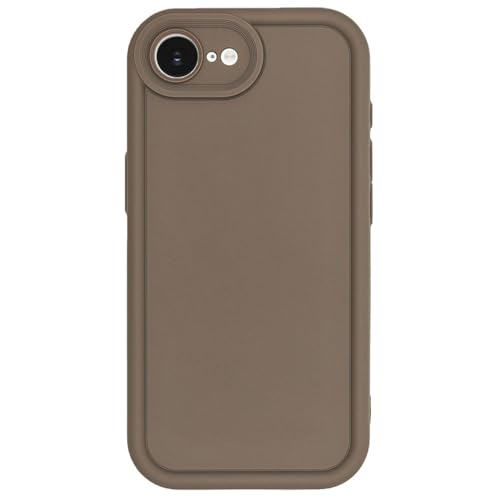 Image of Puxicu Slim Case for iPhone 16E, Enhanced Camera Protection, Shockproof Skin-Friendly Touch Soft Case Cover for iPhone 16E Phone 6.1 inch, Coffee