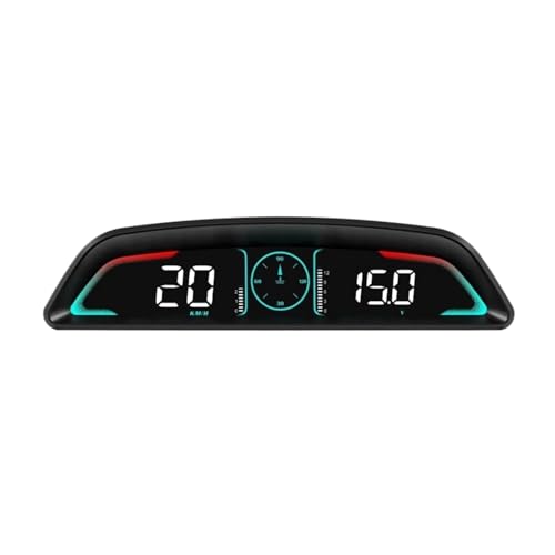 B3 HUD 車用ヘッドアップディスプレイ デジタルスピードメーターゲージ MPH Km/h 電圧 水温 タコメーター アラーム 速度超過リマインダー 取り付け簡単