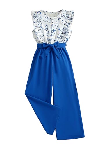 Mono floral para niñas Floerns sin mangas que evita el calor y da comodidad