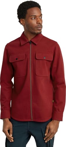 G-Star Para Hombre Sobrecamisa Gpo Zip, Rojo Dry Red D25825-D200-5298 , S G-Star Para Hombre Sobrecamisa Gpo Zip, Rojo Dry Red D25825-D200-5298 , S