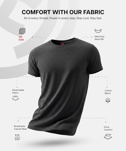Image of Scott International Men's Regular Fit T-Shirt | Men's T-Shirt | Tees for Man | Tshirt for Men Stylish | Round Neck Tshirt for Man