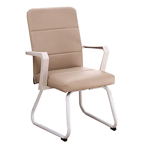 Computer Chair Executive and Ergonomic Office Chair Integrated Armrest Computer Desk Chair Bow Foot High Back PU Leather Gaming Chair for Student Dormitory Internet Cafe