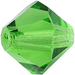 36 pcs Bicone PRECIOSA MC Bead Rondelle Xilion 3.6 x 4 mm, Peridot