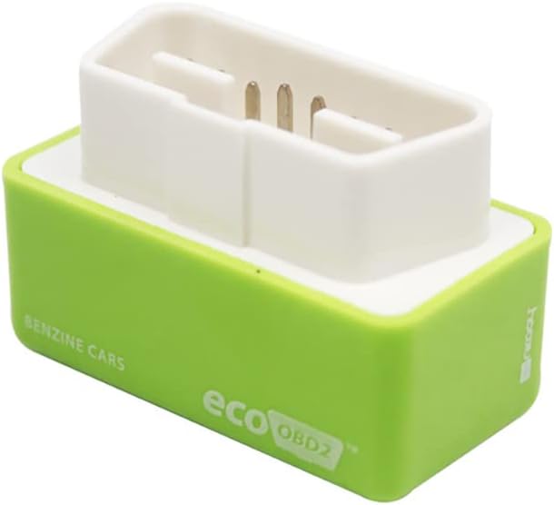 OBD2 ECO Chip Fuel Saver, OBD2 ECO Fuel Chip Tuning Box, Fuel Economy Tuning Box, 15% Fuel Save Plug Drive Chip, Green ABS Ecochip for Petrol Cars, Universal for Cars Since 1996