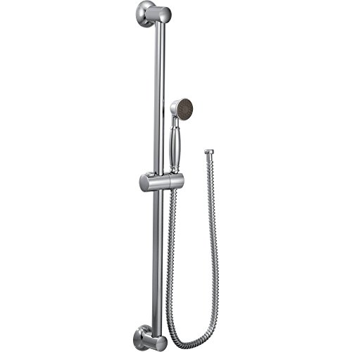Moen 3869EP Ducha de mano tradicional con barra deslizante 30 in y manguera metálica 69 in
