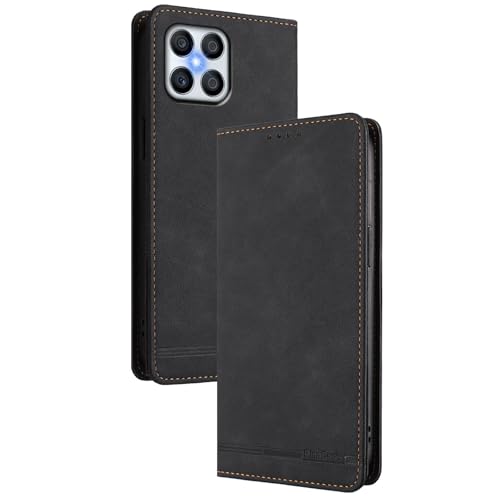 GOGME Funda Cartera de Cuero para Huawei Honor X8 4G – Carcasa con Cierre Magnético, Protección RFID, Tarjetero y Soporte Antigolpes - Negro