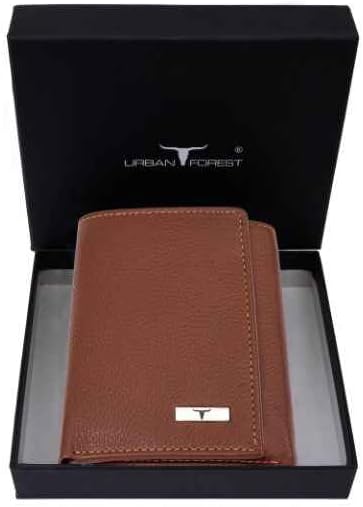 トラヴィス メンズ レザーウォレット, レッドウッド, RFID。