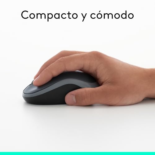 Miniatura 5 de Logitech M185 Ratón Inalámbrico, 2,4 GHz con Mini Receptor USB, Batería 12 Meses, Seguimiento Óptico 1000 dpi, Ambidiestro, PC/Mac/Portátil - Gris