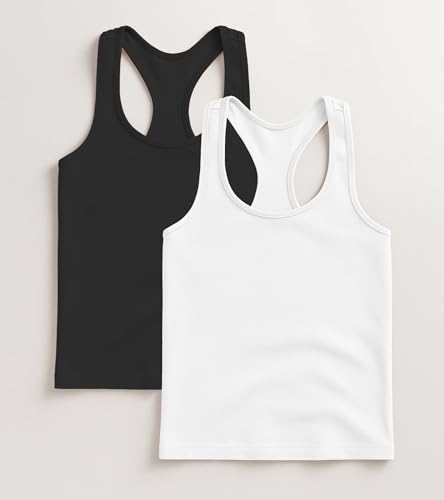 Image of Kurve Premium Girls Seamless Supersoft Wide Strap Comfortable Racerback Tank (Made with Love in The USA)