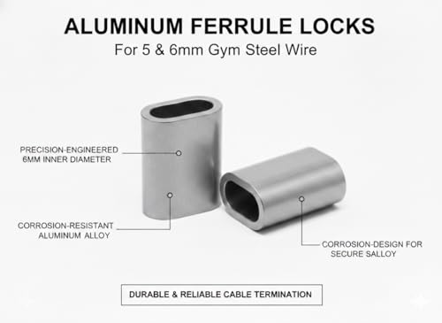 Image of Ferrule Lock for Gym Machine Cable & Wire Rope (Pack of 4)