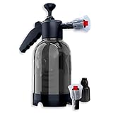JFOLKS 【 コード不要で濃密泡洗車 】ポンプ式フォームガン 2L ｜ 加圧 ・ 蓄圧式スプレー 手動泡洗車機 ｜ 車 ・ バイク ・ 自転車対応 洗車グッズ ｜ ガーデニング ・ 水やり ・ 家まわりの掃除にも使える 万能噴霧器 2カラー ブラック