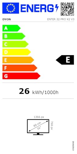 DYON Enter 32 Pro X2-32 Zoll (80 cm) Fernseher mit Triple Tuner (DVB-C/-S2/-T2), Hotelmodus, USB-Media Player