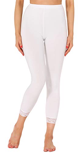 Merry Style 7/8 Leggings Damen Bequeme Leggings mit Spitze aus Viskose...