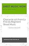 Chacun le sait from La Fille du Régiment Sheet Music (French Edition)
