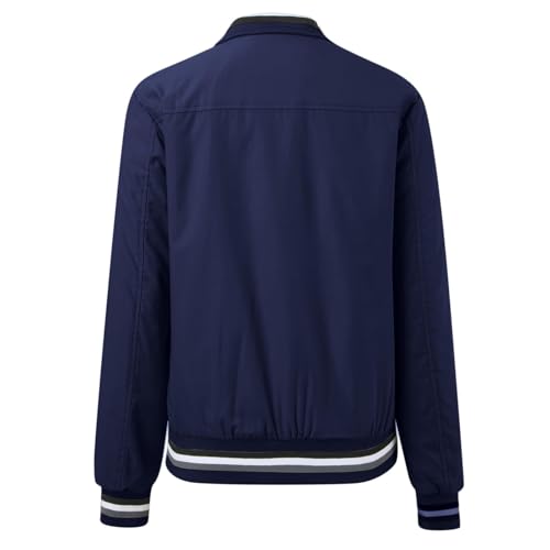 Kubbon Womens Casual Bomber Jackets Lightweight Zip Up Baseball Jacket Coats Casual Long Sleeve Windbreaker Trendy Streetwear4