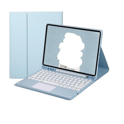Funda de cuero con teclado para Samsung Galaxy Tab S6 Lite 10.4 color azul cielo YSJX