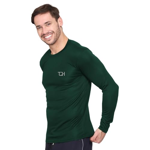 Image of TQH Full Sleeve T Shirt for Men | Pack of 2 T-Shirt for Man Full Sleeve | Gym Workout | Men's Tshirts | Slim Fit Polyester Round Neck Solid Sports T-Shirts for Running Training Casual Wear