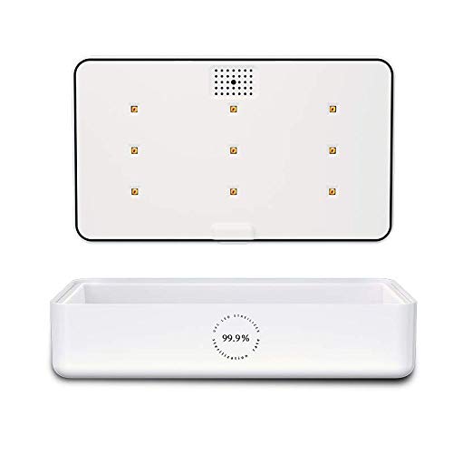 okcsc - Caja de esterilizador de teléfono móvil con función de aromaterapia de carga USB, limpiador UV para teléfono y todos los pequeños accesorios Cover