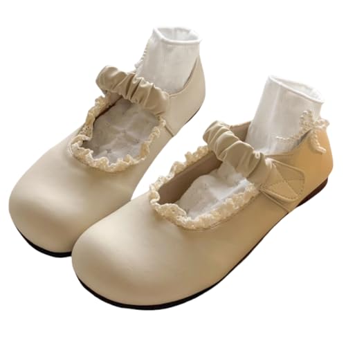 ZQW Cute Mary Jane Shoes for Women Low Heel Soft Synthetic Leather Perfect Dresses Everyday Wear Comfortable Footwear