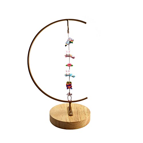 IAN MA汎用 ディスプレイ 風鈴の台 つるし飾り用 ランタンスタンド つり台 雛吊るし スタンド 台座 インテリア 吊り型 ハンギング 植木鉢 おしゃれ ギャザリング ガーデニング プランター ハウスプランツ エクステリア 観葉植物 ガーデン スタンド 台 座 (Living-181-Square) (Living-A124-Gold)