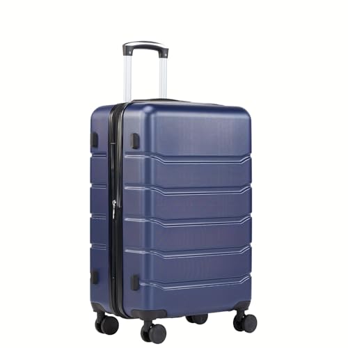 [ 1 PC ] Portable Luggage Suitcase With TSA Lock, Carry Lightweight Trolley Case, Travel Case With Double Spinner Wheels, Color: Blue, Size 20 IN