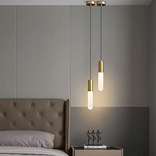 Lámpara colgante de cápsula de latón con LED 3W 3