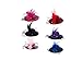 Fully 6 X Mini Cappello a Cilindro con Fermaglio per Capelli Forcine Fascinator Fai da Te per Bambini Animali Domestici Gatto Cani Bambole per Ragazze (A)