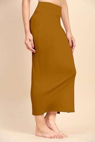 Image of TRENDMALLS Women's Polyester Spandex Stretchable Straight Saree Shapewear Petticoat for Women, Cotton Blended, Skirts for Women, Saree Shaper