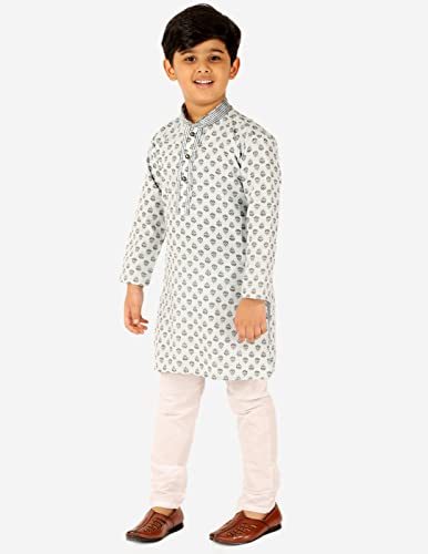 Image of Pro-Ethic Style Developer Boy's Cotton Embellished Kurta Pajama For Baby Kids Ethnic Wear (S-167)