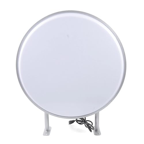 Boîte Lumineuse Led 220v 60cm, Double Face Ronde Panneau Lumineux Panneau Publicitaire Logo Double Face Enseigne Lumineuse, Idéai pour Restaurants, HôTels, CaféS, Bars, Grade Imperméable IP65