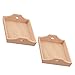 TOYANDONA 2Pcs Bois Imbriqués Plateaux de Service Dollhouse Cuisine Alimentaire Plateaux de Service Miniature Rectangulaire Plateaux en Bois Enfants à Faire Semblant Jouets