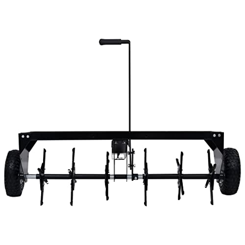 Aireador de césped Runheo de 102 cm con pasadores galvanizados y chasis de acero de alta durabilidad 3
