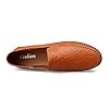 Mens Genuine Leather Casual Shoes Driving Shoes Fashion Slip-on Loafers Red Brown 9 #3