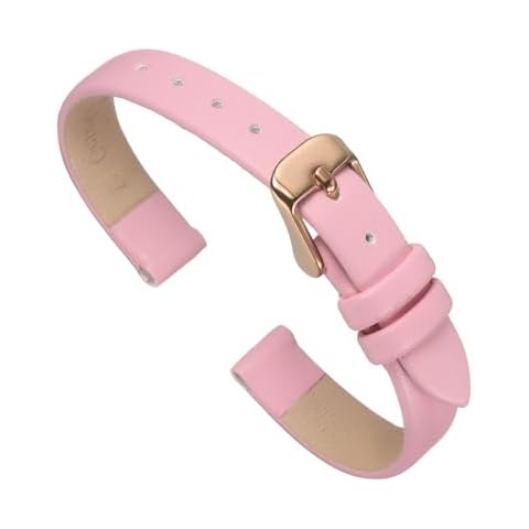 sourcing map Pink Leather Watch Strap for Men and Women Cover