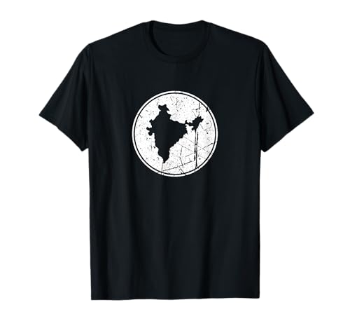 Inde Vintage Carte Indien T-Shirt