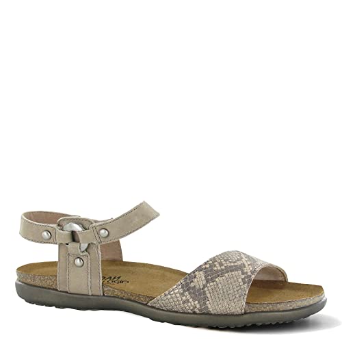 Image of NAOT Women's Sabrina Sandal Golden Cobra Lthr /Khaki Beige Lthr 5-5.5 M US