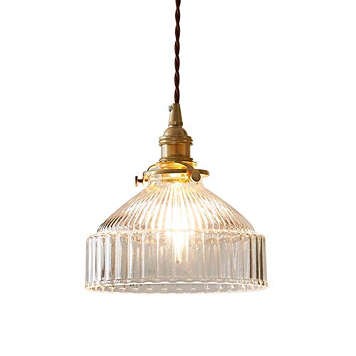 Lustre LED rétro KVLK suspension laiton verre nostalgique droplight
